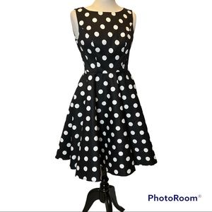 NWT Grace Karin Rockabilly Swing Polka Dot Full Skirt Dress